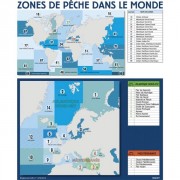 Panneau d'affichage zone et sous zones de pêche - PS - 50 x 60 cm