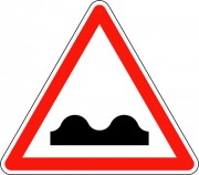 Panneau d'annonce de cassis ou dos d'âne A2a