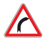 Panneau routier virage à droite - Dim. de ?500 à ?1500 mm - Classe 1, 2 et 3