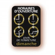 Panneau d'horaires tous commerces