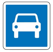 Panneau d'indication d'une route à accès réglementé C107