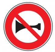 Panneau d'interdiction de signaux sonores B16