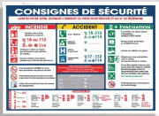 Panneau de consignes de sécurité incendie 