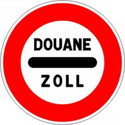 Panneau de signalisation d'un poste de douane B4