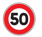 Panneau de signalisation d'une limitation de vitesse B14