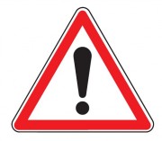 Panneau de signalisation de danger A14