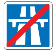 Panneau routier fin d'autoroute de Type C - Dim. de 900 à 1200 mm