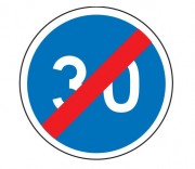 Panneau fin obligation vitesse minimale 30 km/h B43
