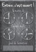 Panneau horaire pour magasin