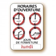 Panneau horaires tous commerces