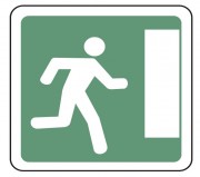 Panneau indication issue de secours droite CE30a