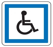 Panneau indication personnes handicapées CE14