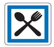 Panneau indication restaurant CE16