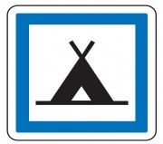 Panneau indication terrain de camping CE4a