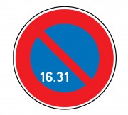 Panneau interdiction stationner 16 au 31 du mois B6a3