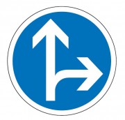 Panneau obligation tout droit ou à droite B21d1