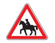 Panneau passage cavaliers A15c