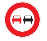 Panneau de signalisation temporaire d'interdiction de dépasser BK