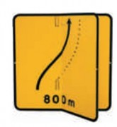 Panneau de signalisation temporaire de direction avec volet KD8.