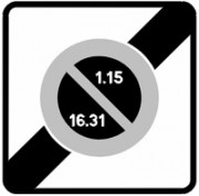 Panneaux fin de stationnement par quinzaine