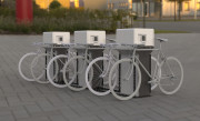 Station de recharge vélos électriques - 6 ports USB - 2 casiers sécurisés