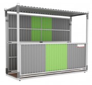 Passage couvert de chantier pliable - Dim. L210 x l130 x H240 cm