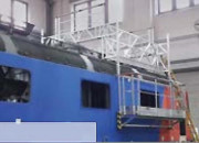 Passerelle d'accès pour toiture de train - Surface 18 m2 - Réglable de 3,46 à 4,46 m