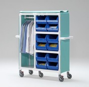 Chariot à linge individuel avec housse de protection - 6 à 18 bacs