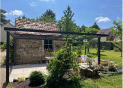 Pergola bioclimatique - L600 x H220 cm - 6 câbles