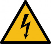 Pictogramme d'avertissement danger électrique - Fixation adhésive