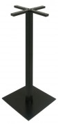 Pied de table haute en acier noir - 60*60 à ?80 cm