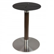 Pied de table rond en inox brossé - 60*60 à ?90 cm