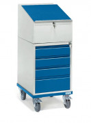 Pupitre d'atelier mobile avec écritoire serrure