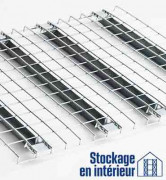 Plancher métallique avec bords tombés - CUR 1000 kg - Dim. 1100 x 880 mm