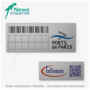 Plaque d’identification en aluminium