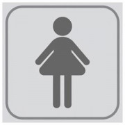 Plaque de porte toilettes Femmes en PVC adhésif