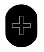 Plaque de porte Infirmerie en aluminium noir