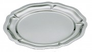 Plat rond 'Louis XV' inox 18%
