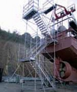 Plate forme d'accès chantier naval - Aluminium - Sur mesure