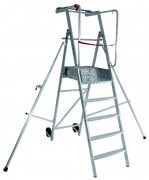 Plate forme roulante repliable - Hauteur de travail : 2.76 à 4.45 m - Aluminium
