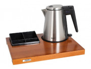 Plateau de courtoisie avec bouilloire