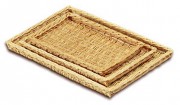 Plateau rectangulaire en osier 42 x 27 cm
