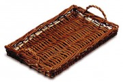 Plateau rectangulaire en osier brut