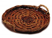 Plateau rond en osier