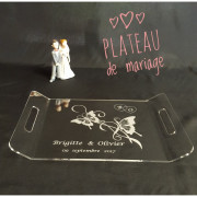 Plateau rectangulaire en plexi