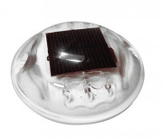 Plot routier solaire en polycarbonate - 3 LED clignotantes - Dim. ?116 x H25 mm