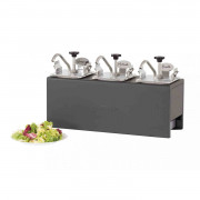 Pompe à sauce froide 3 x 2,5 L inox
