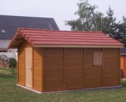 Pool house béton aspect Bois