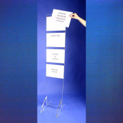 Porte affiche A4 sur pied transparent – Horizontal ou Verticale – H.160 cm x l. 30 cm