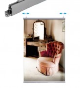 Porte affiche suspendu - L.500 à 3000 mm